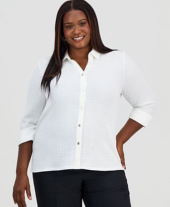 womens white dress shirt plus size Cato Fashions designed for all Jones New York Plus Size
