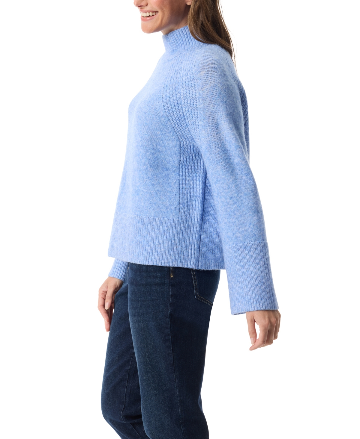 Gloria Vanderbilt Women's Constance Long-sleeve Sweater In Blue