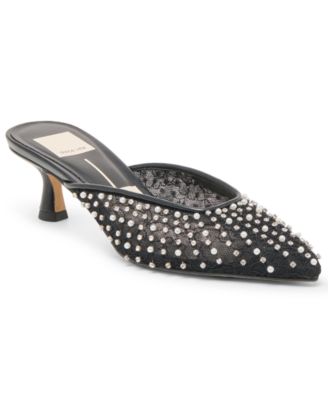 Dolce Vita - Women's Cleo Imitation Pearl Pointed Toe Mule Pumps