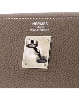 Kelly 35 Handbag Grey Togo with Palladium Hardware