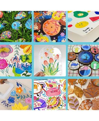 48-Color Acrylic Paint Pens for Artists, Adults – Ideal for Rock, Wood, Canvas, DIY Crafts & Art Projects