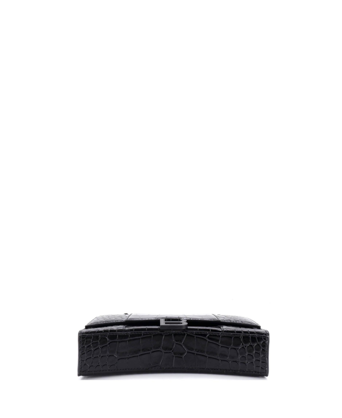 Pre-Owned Balenciaga Hourglass Chain Wallet Embossed Leather