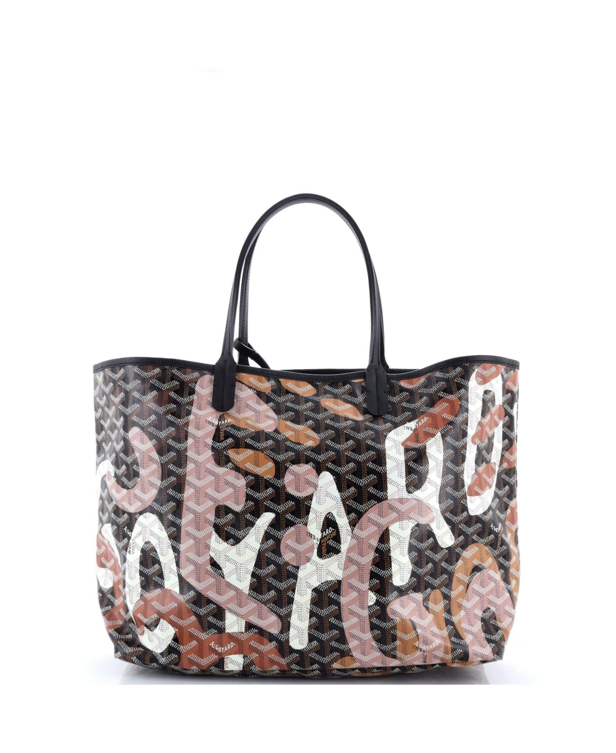 Pre-Owned Goyard Pm Saint Louis Tote Lettres Camouflage Coated Canvas