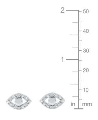 Diamond Evil Eye Earrings (1/10 ct. t.w.) in Sterling Silver