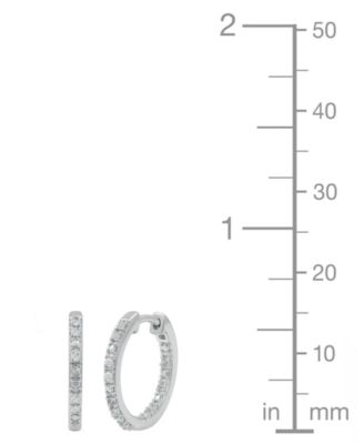 2-Pc. Diamond Hoop Earrings Set (1/6 ct. t.w.) in Sterling Silver