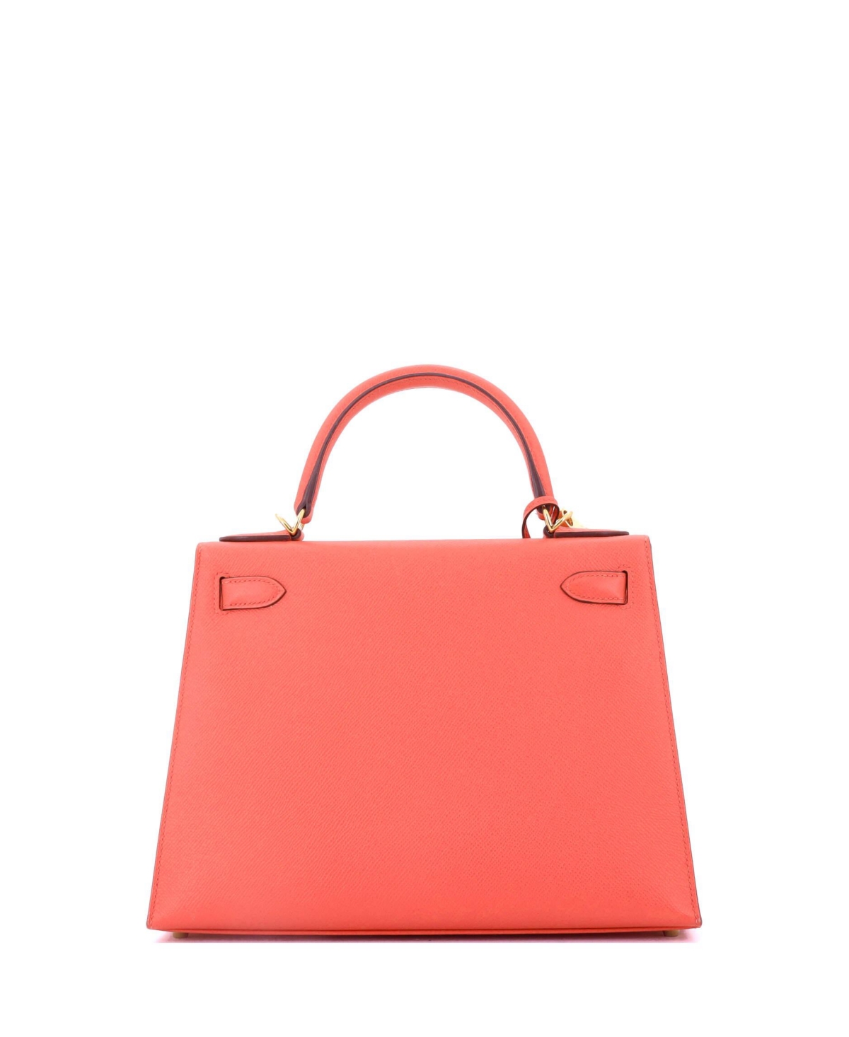 Pre-Owned HERMES Kelly 28 Handbag Red Epsom with Gold Hardware