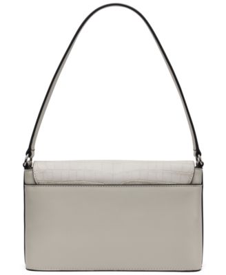 Alia Croc Magnetic Snap Shoulder Bag