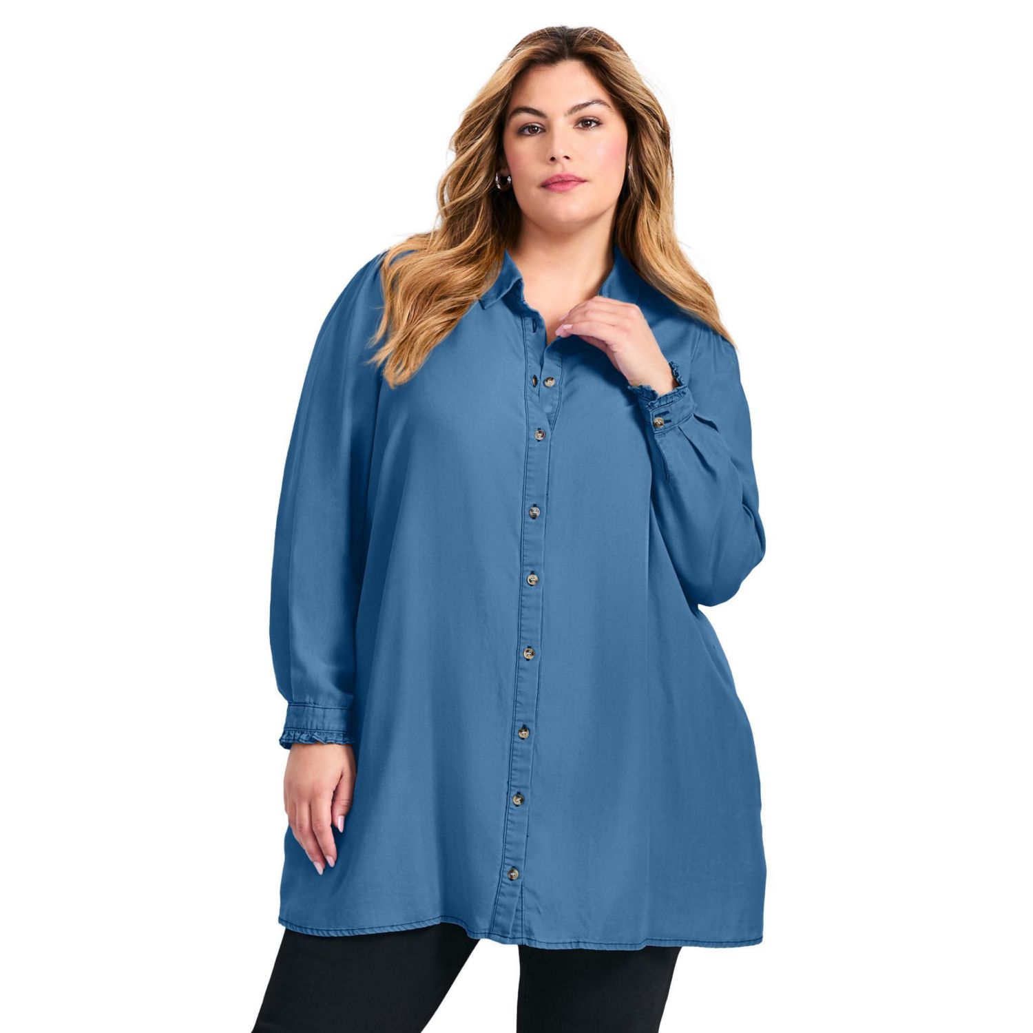 Women's Plus Size Sia Chambray Shirt