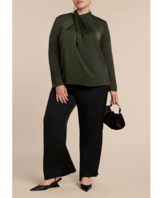 Women's High Neck Drape Top