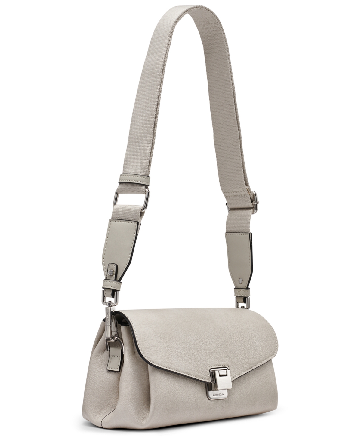 Macy's Kala Metal Lock Crossbody Bag In Gray