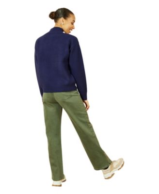 Women's Floral Detail High Neck Knit Sweater