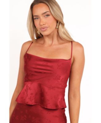 Women's Belle Two Piece Set - Burgundy
