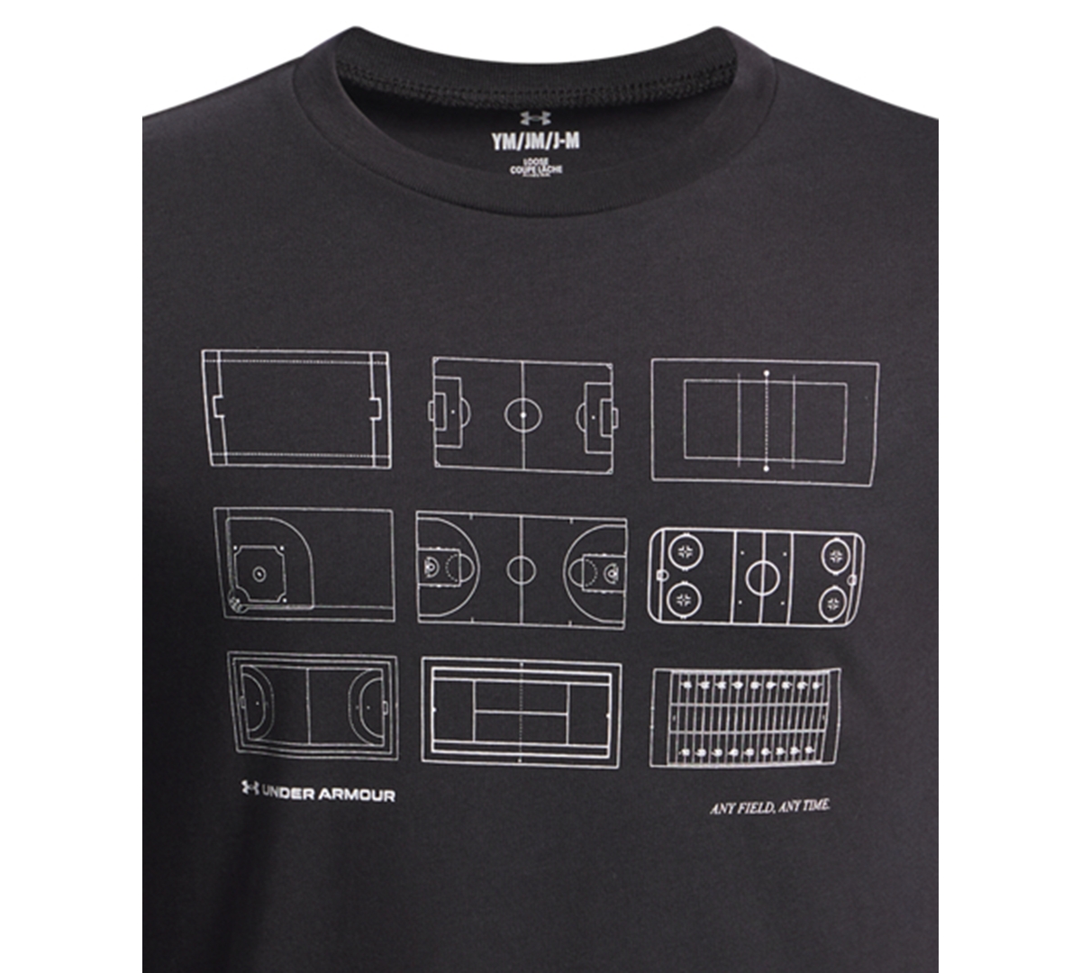 Under Armour Courts Short-sleeve T-shirt In Black