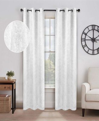 Senna Textured Room Darkening Grommet Curtain Set of 2 Panels