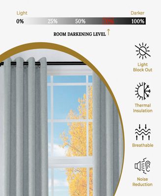 Senna Textured Blackout Curtain Set of 2 Panels, 42"x 96"