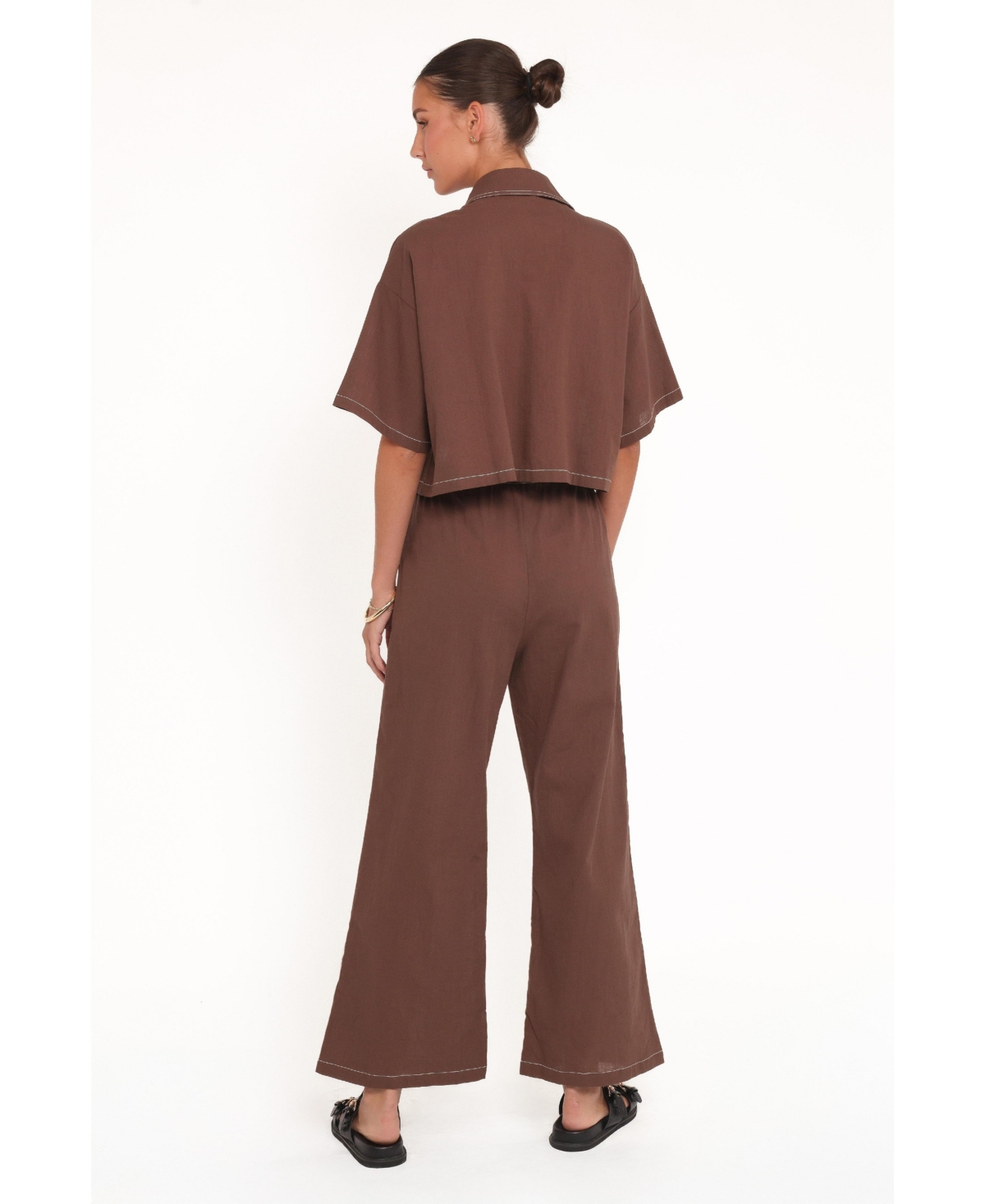 Petal and Pup Women's Jill Pant Set - Chocolate