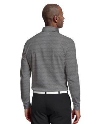 Men's Jaspe Print Long-Sleeve Golf Polo Shirt