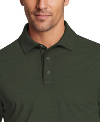 Men's Fine Line Long-Sleeve Polo Shirt