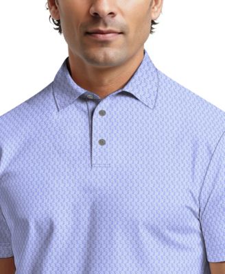 Men's All-Over Micro Jacquard Short-Sleeve Golf Polo Shirt