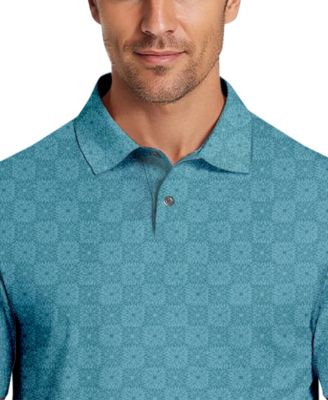 Men's All-Over Batik Geometric-Print Short-Sleeve Golf Polo Shirt
