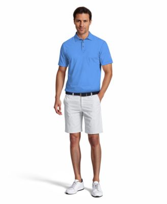 Men's Micro Geometric Print Short-Sleeve Golf Polo Shirt