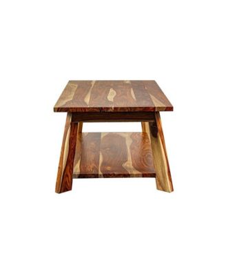 Kalispell Solid Sheesham Wood Coffee Table, Natural