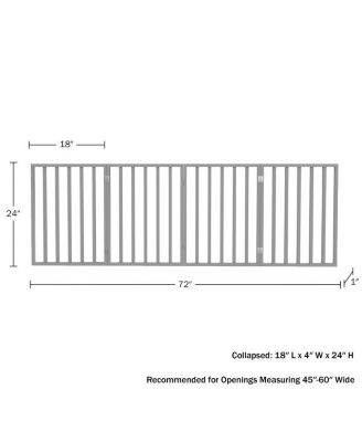 4-Panel Indoor Foldable Pet Gate, Gray
