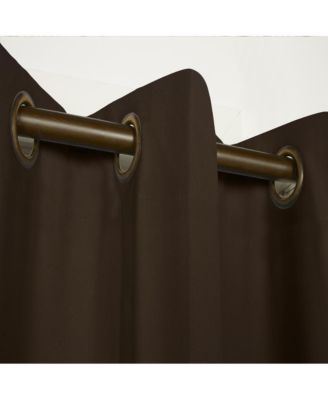 Prelude Room Darkening Providing Daytime and Nighttime Privacy Grommet Curtain Panel 40" x 84" Brown