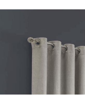 Thermaplus Zoey Room Darkening Window Treatment Grommet Curtain Panel for Bedroom Livingroom 52" x 84" Grey