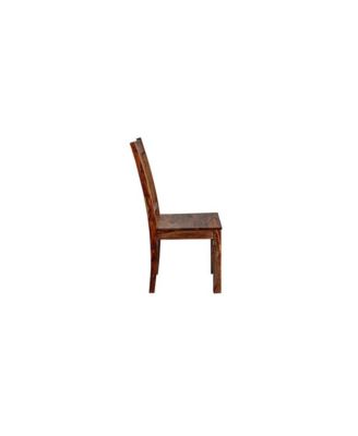 Kalispell Solid Sheesham Wood Dining Chair, Brown (Set of 2)