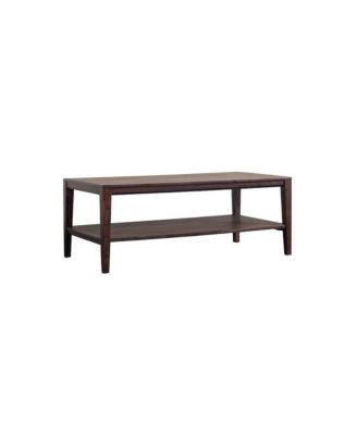 Fall River Solid Sheesham Wood Coffee Table, Gray