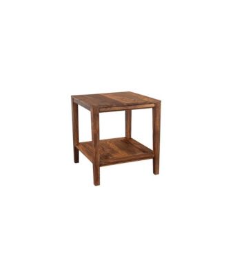 Fall River Solid Sheesham Wood End Table, Natural