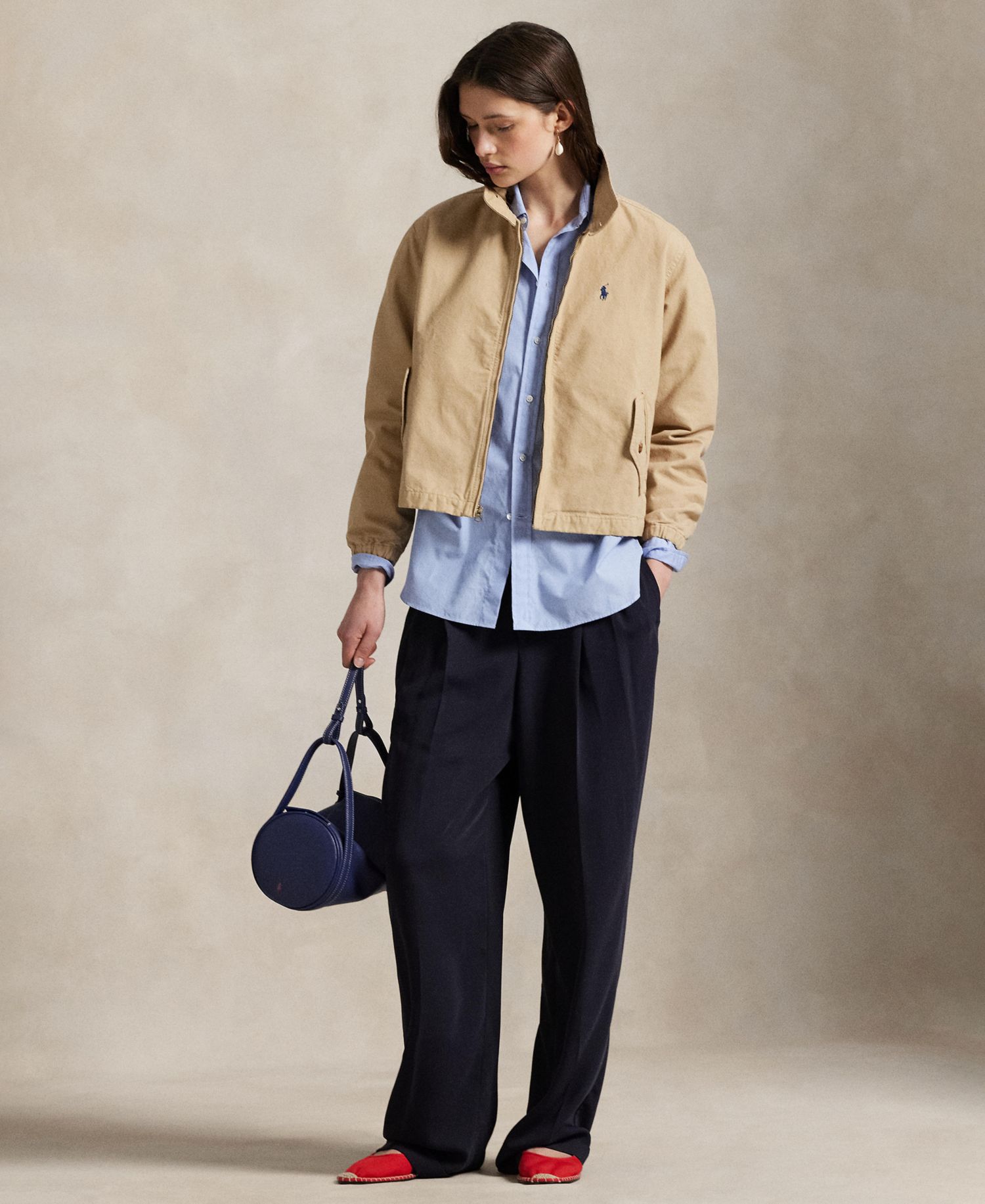 Women's Canvas Stand Collar Jacket