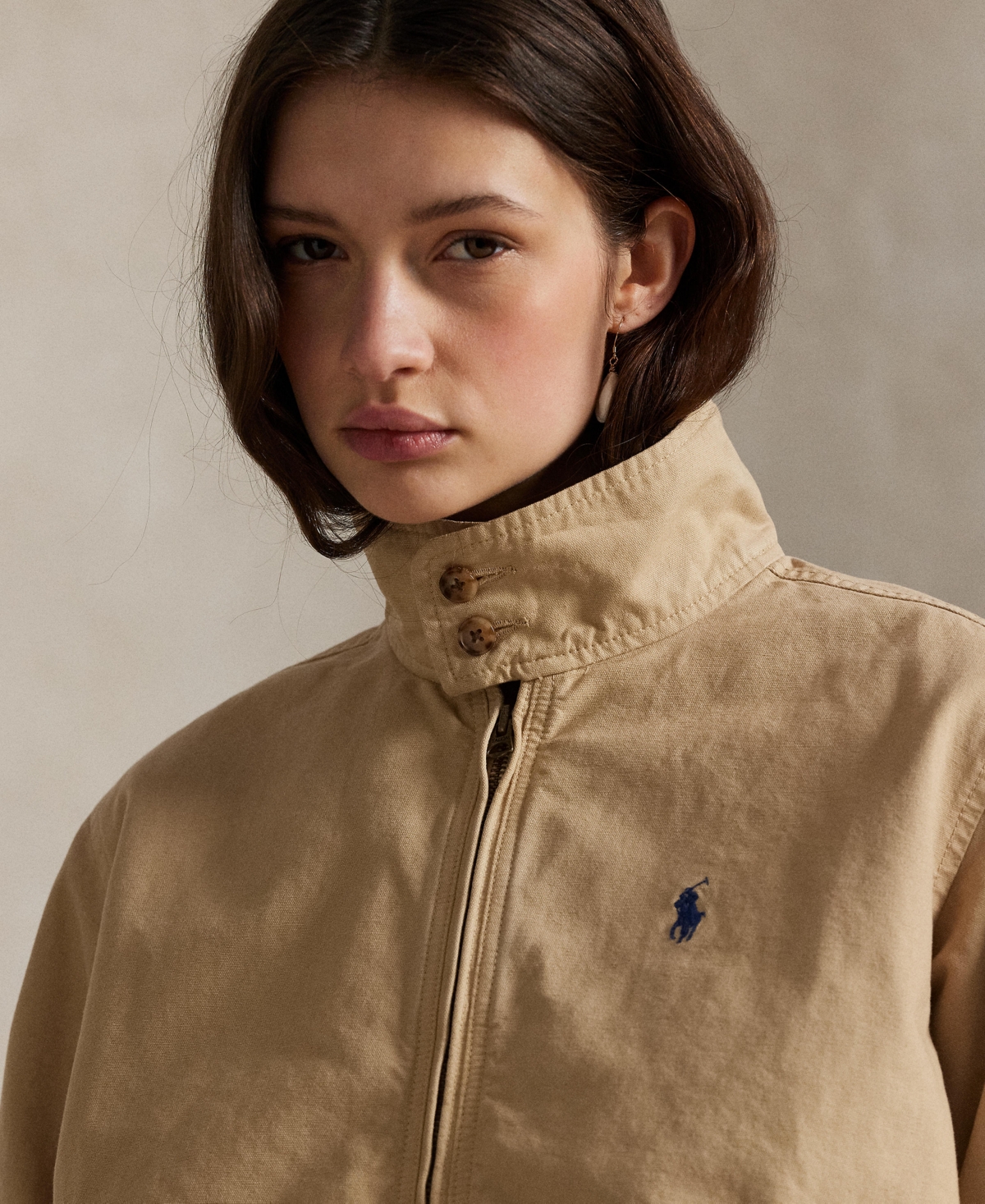 Polo Ralph Lauren Women's Canvas Stand Collar Jacket