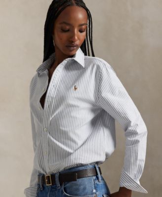 Women's Classic-Fit Striped Oxford Shirt