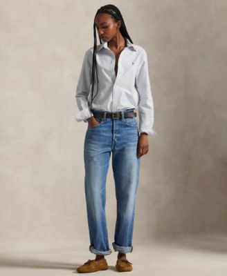 Women's Classic-Fit Striped Oxford Shirt