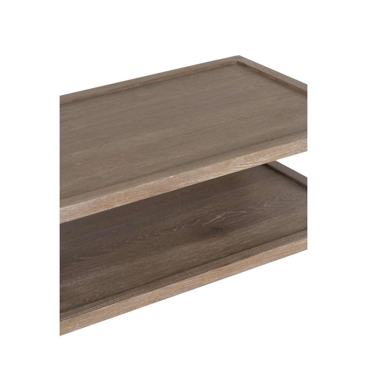 Lowell Solid White Oak Wood Coffee Table
