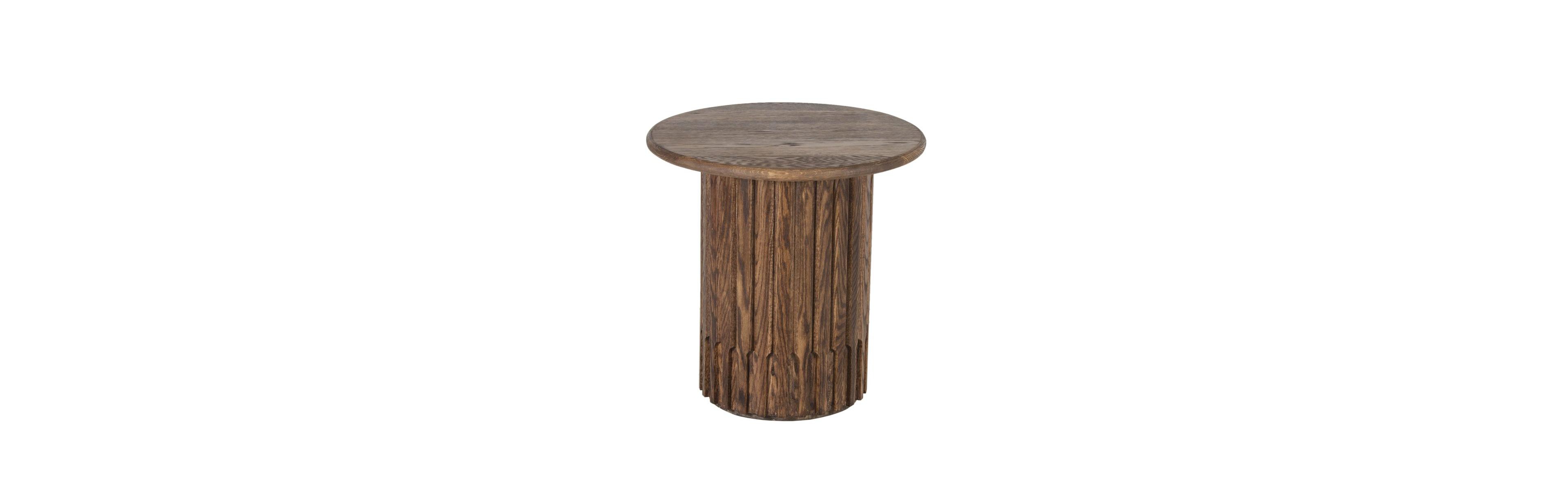 Bixby Solid Red Oak Wood End Table, Brown
