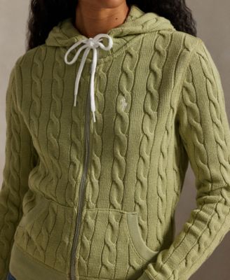 Women's Cable-Knit Full-Zip Hoodie