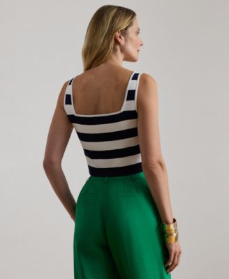 Women's Striped Sleeveless Sweater