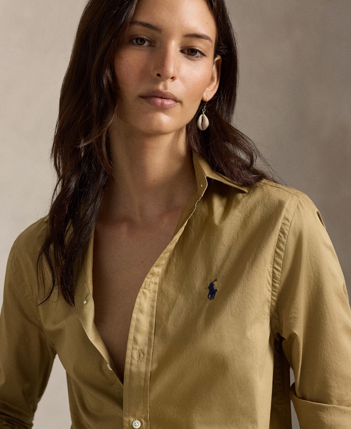 Polo Ralph Lauren Women's Classic-fit Cotton Twill Shirt In Multi