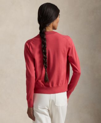 Women's Crewneck Button-Up Cardigan