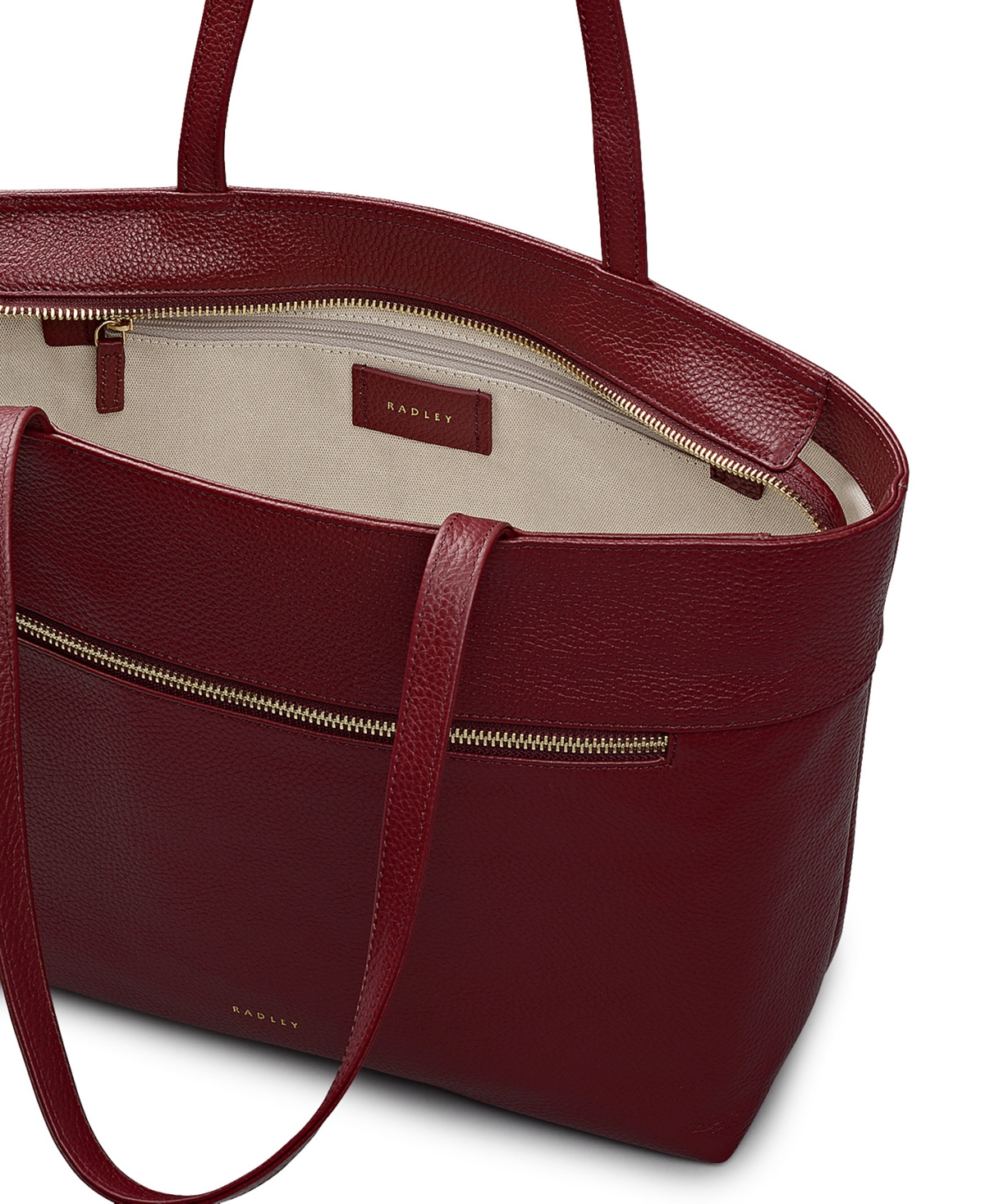 Radley London Fountain Road Large Zip Top Tote Bag In Burgundy