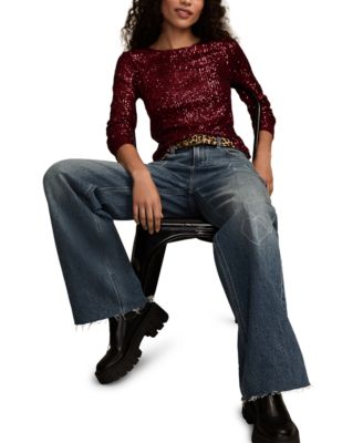 Women's Sequin Long-Sleeve Top