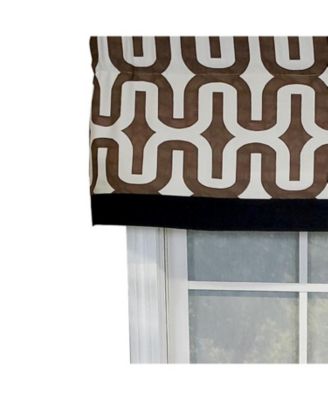 Embrace Banded 100% Cotton with Fully Lined 3" Rod Pocket Valnance for Windows 50" x 15" Brown