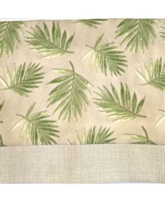 100% Cotton Hawthorn Banded With Poly/Cotton Ivory lining Rod Pocket Valance 50" x 17" Taupe