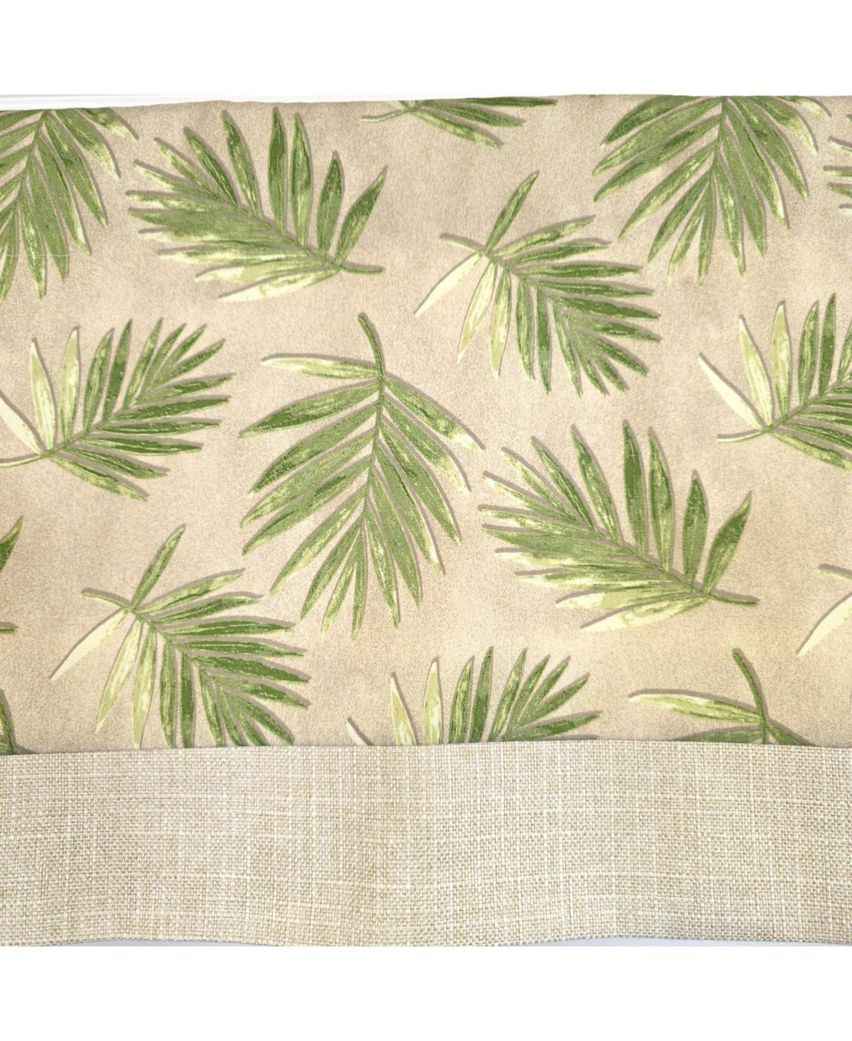 Rlf Home 100% Cotton Hawthorn Banded With Poly/Cotton Ivory lining Rod Pocket Valance 50" x 17" Taupe