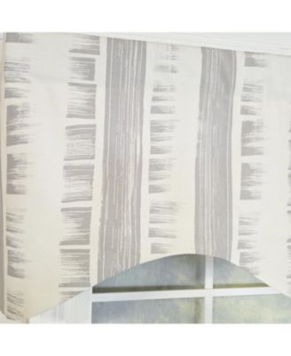 100% Cotton Jaspeado Cornice With Poly/Cotton Ivory lining Rod Pocket Valance 50" x 17" Gray