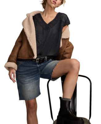 Women's Lace Dolman Sleeve Top