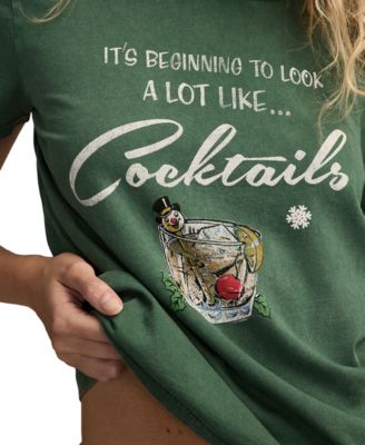 Women's Beginning To Look Like Cocktails Classic Crewneck T-Shirt